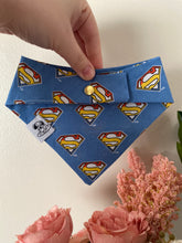 Load image into Gallery viewer, Preloved Superman Bandana (12”)