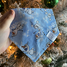 Load image into Gallery viewer, Preloved Olaf/ Blue Pattern Bandana (9-10”)
